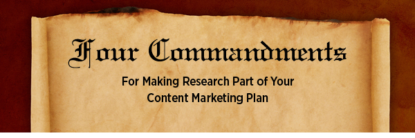 header, importance of research as part of content marketing plans