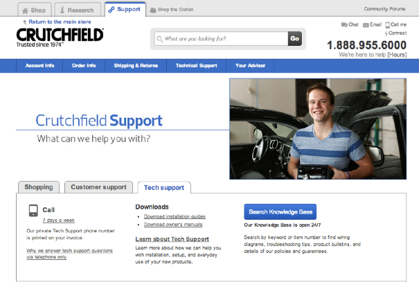 Crutchfield is a unique company with customer media and content in its DNA. Its founder recognized that helping customers was an un-met market need on which the company was conceived. Starting in the early 1970s with the simple premise that lots of people wanted to install better audio equipment in their cars, but didn't know how, the company focused its early mail order concept on being the best at teaching customers "how." And the rest is history.