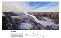 NYTimes.com's "explanatory graphic" comparing the length of the Olympics' downhill ski course to Central Park.