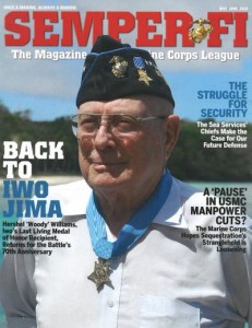 The May-June Semper Fi magazine highlighted the last remaining Medal of Honor recipient from Iwo Jima.